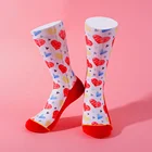 Factory price stylish knitted super soft couple european women sports socks ladies