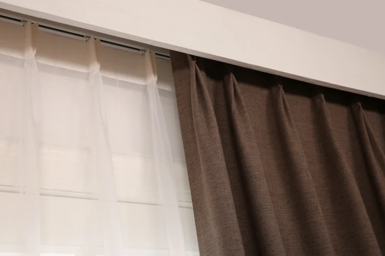 intelligent texture semi-transparent sheer curtain zigbee smart electric motorized curtain - ANKUX.COM