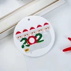 2020 Christmas Gifts DIY Family Name Greeting Resin Snowman Christmas Tree Decoration