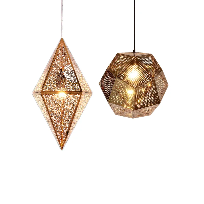 Vintage Nordic Kitchen Decorative Hanging Metal Black Industrial Modern LED Chandelier Pendant Lights