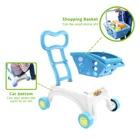 Kids Toy Cart Kids Role Playing Toy Shopping Cart Torlly Supermarket Set With Detachable Basket