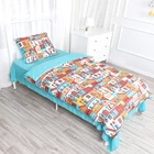 Toddler bed sets girl children 3D digital print roman color house kids bedding sets