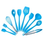 10 pieces BPA Free Silicone Kitchen Utensils Cooking Accessories Tools Set