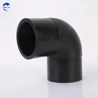 Black Butt Weld HDPE Pipe Fittings 90 Degree Elbow transition for Plumbing Water Supply