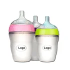 Food Grade Silicone Non-toxic Drop Resistance Baby Bottle Bpa Free Infant Baby Feeding Milk Bottles