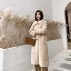 2019 ZR Classical Design Women Long Leather Shearling Fur Coat