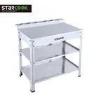 0.4mm stainless steel table stand gas cooker table for double cooker