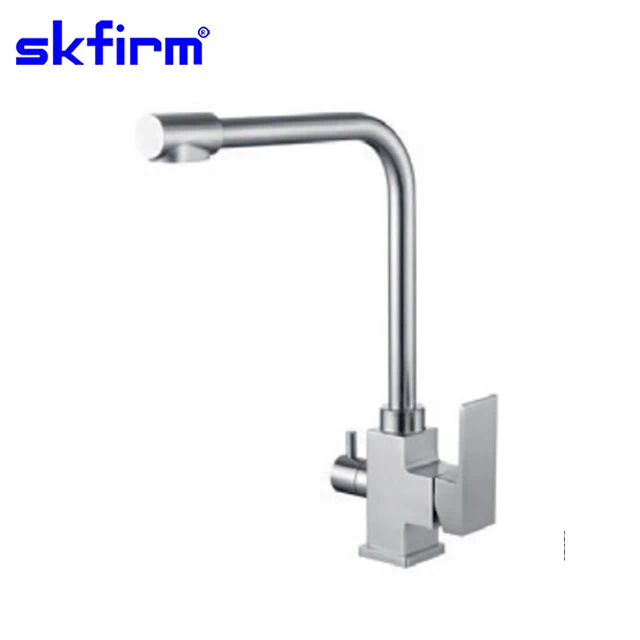 Stainless Steel Hot Cold Filter Mixer Kitchen Sink Faucet 3 Way