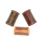 factory custom handmade pocket hair lice combs sandalwood wooden beard comb wood with logo