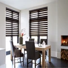 Home window decorative double layers fabric day night roller blinds