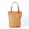 Custom Eco-Friendly Tyvek Paper Shopping Tote Bag With Leather Handles