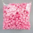 500 pcs/bag PE Faux Artificial Small Flowers Heads 10 Colors 3.5cm Diameter Foam Rose Heads