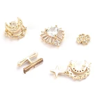 Gold-plated 3D zircon luxury nail accessories, high-quality nail chains, DIY art nail decoration accessories