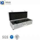 Black small hand hard metal aluminum tool case for instrument