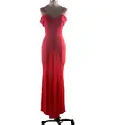 2019 Sexy Spaghetti Strap Sweetheart Neck Red Mermaid Evening Dress Women Long Party Slip Dress