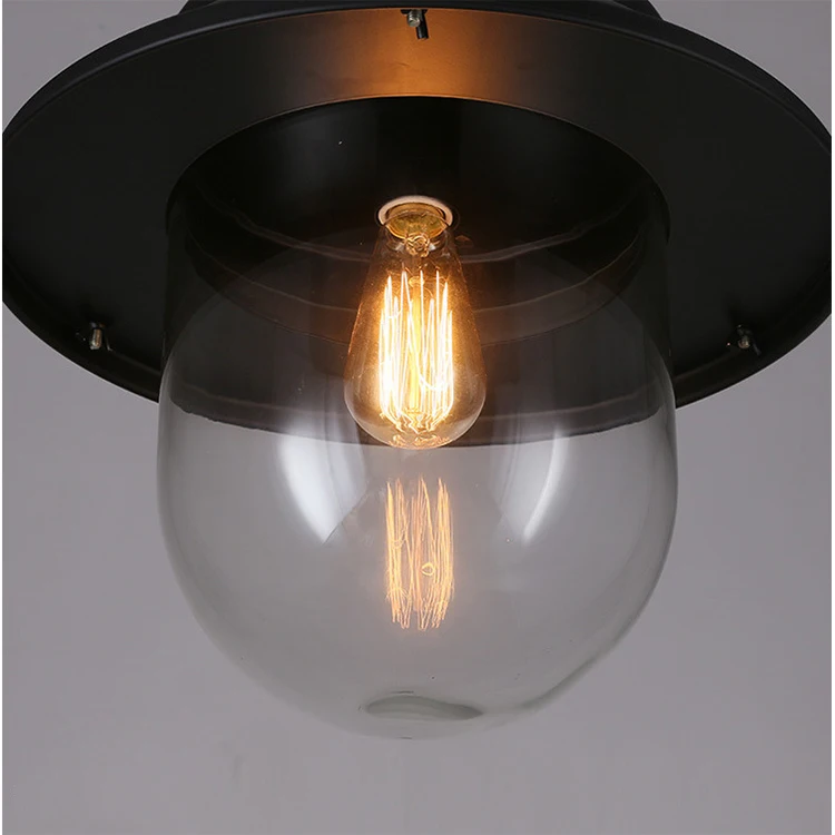 Restaurant bar cafe industrial vintage black gold silver E27 iron pendant lamp