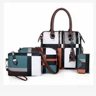 Good Quality Leather Crossbody Bag Women Handbag Sets PU Splice Tote Ladies Bags Handbag Set