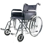 foldable medical care steel wheelchair heavy duty
