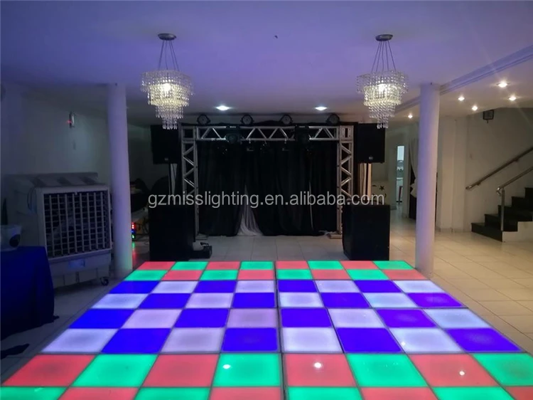 Indoor Park Hotel Use Interactive LED Dance Floor Induction Discoloration with Magnetic Connection LED Matrix Light