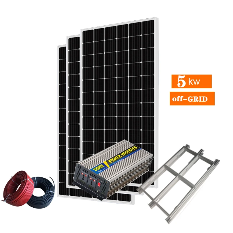 Fotovoltaico kit 5kw stand-alone sistema di 4000w 5kw off grid solare per uso domestico