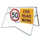 Road Safety Portable Temporary A Frame Traffic Sign Swing Stand