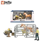 Children pretend play set horse sheep figure toy plastic farm animal model