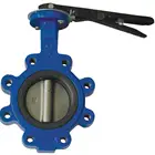 Square shaft Pin Type Lug butterfly valve ISO5211 top flange