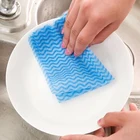 Blue Mesh Waved Spunlace Nonwoven Fabric Kitchen Cleaning Wipes