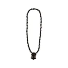 Negative Ion Massage Gemstone Magnetic Medical Natural Crystal Tourmaline Bead Bracelet Black Tourmaline Stone necklace