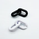 Wholesale Factory Price Rectangle Black and White Plastic Link Chain For Women Bag Acrylic Link Chain DIY Crafting