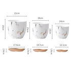 Small Plant Pots Personalized Small Home Goods Marble Wholesale Plant Pots With Plates