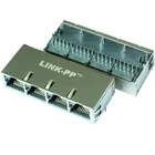 MOX-RJ45-X-03 RJ45 Connector 10/100 Base-T 1X4 With LED Tab-down Y/G ROHS