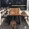 China supplier good quality acacia walnut slabs rustic bar restaurant wood dining table