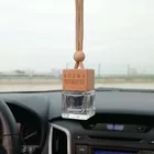 wood lid glass bottle car fresheners perfume diffuser hanging car air customized engraving logo acceptable