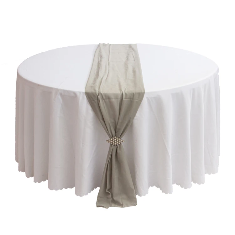 Hot Sale Luxury Solid Color Chiffon Fabric Table Runner for Wedding Party Banquet Home Decor