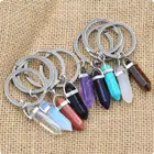 Wholesale Natural Rock Quartz Corner column Crystal Point Stone Necklace Pendant