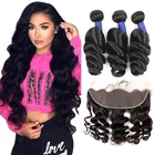 wholesale free sample 9A Grade Loose Wave Virgin Mink Brazilian Human Hair Weave Virgin Hair Bundl With hd lace closure