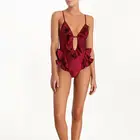 Women's Sexy One Piece Swimsuit Backless Ruffle Monokini Hollow sexy Bathing Suit Swimwear Womens Bikinis Drop Shipping