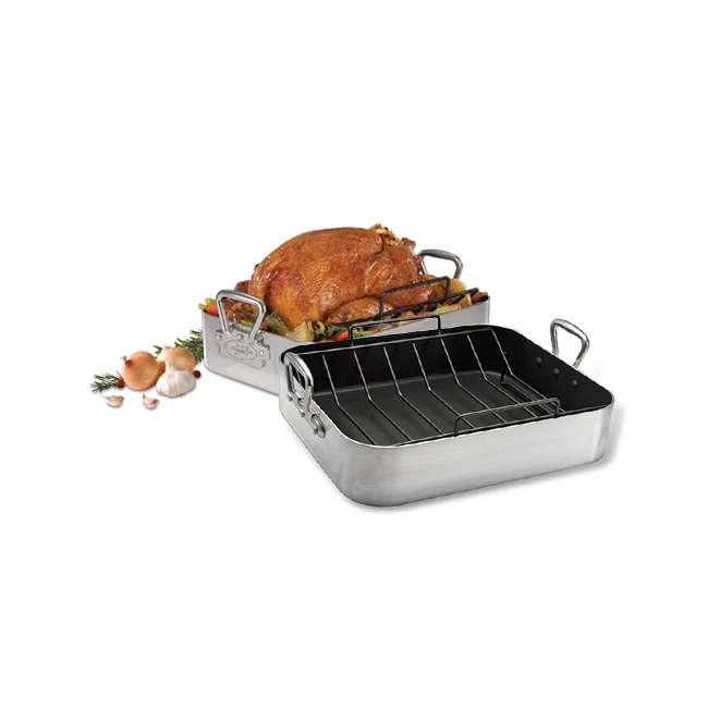 S114 Aluminium Alloy Chicken Roast Pan With Rack Buy Roast Pan