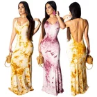 9032717 2019 New summer suspender print backless maxi dress