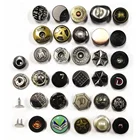 China manufacturer colorful OEM round metal zinc alloy jeans button for pants jackets clothing