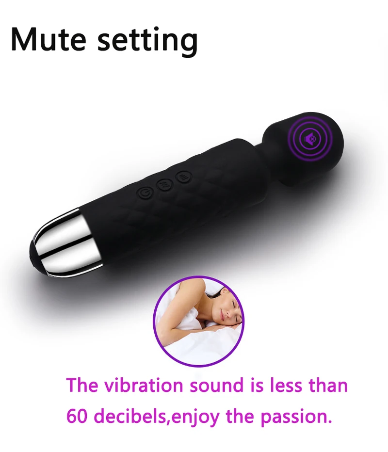 Female Electric Clitoris Massager Silicone Adult Sex Toys Wand Vibrator