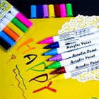 Wood Paints And Markers 24 Color Acrylic Paint Marker For Rock Ceramic Glass Wood Fabric Painting