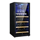 Wholesale Storage 50 bottles+ Wine Glass Rack Wooden Shelves Wine Cooler Compressor fridge