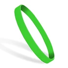0.25 Inch Width Slim Plain Silicone Wristband
