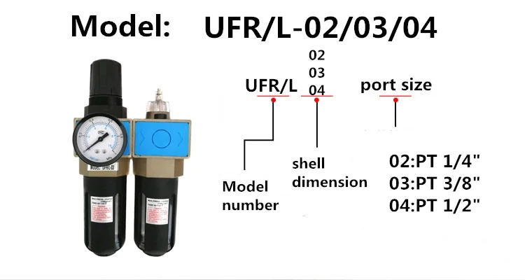 SHAKO UFR/L series Pneumatic Valve and Lubricator Assembly UFR/L-02,UFR/L-03,UFR/L-04