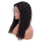 Lace Frontal Wigs Human Curly Hair Peruvian Remy 150 Dens Lace Wigs Without Glue For Black Women Deep Curly Hair Wigs