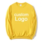 High Quality custom logo mens cotton hoodies sweatshirts wholesale crewneck oversized cropped sweatshirt