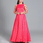 OEM Service Women Arabic Dress Design Pink Design Maxi Gown