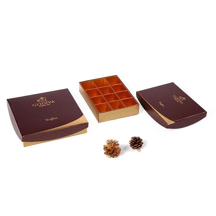 custom luxury cardboard empty paper gift truffle chocolate